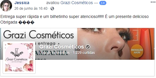 depoimento dos clientes no facebook